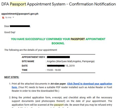 passport appointment code